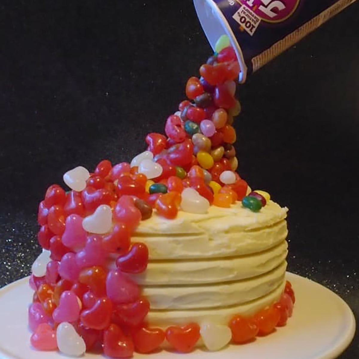 jelly bean illussion cake