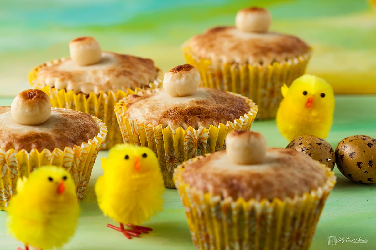 Simnel Cupcakes Only Crumbs Remain