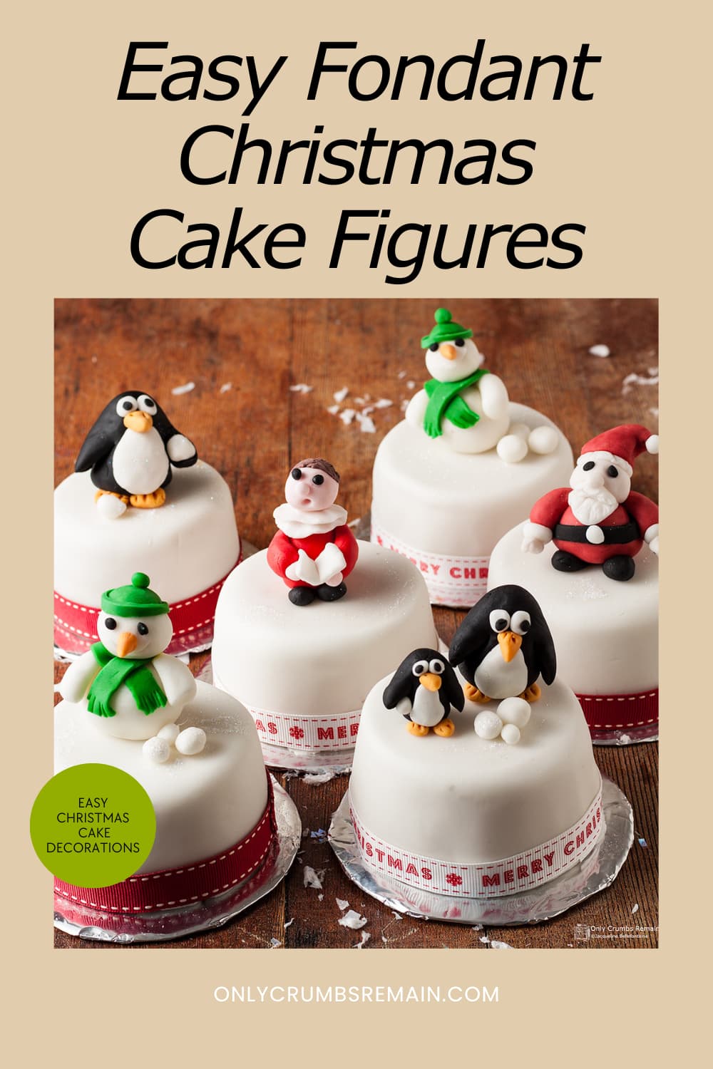 Easy Fondant Christmas Cake Figures Only Crumbs Remain