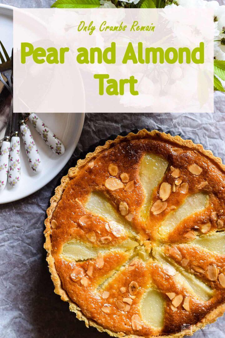 pear and almond tart.