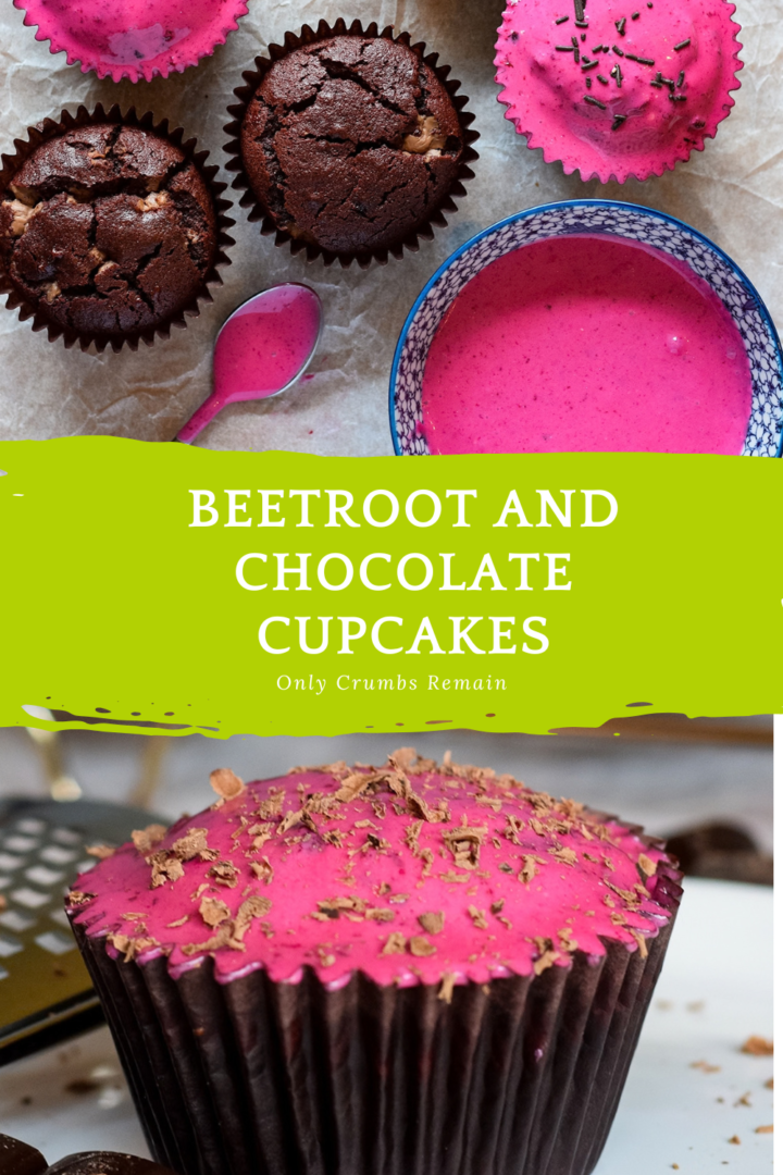 composite image with ppart made cupcakes on top and singe cupcake on bottom
