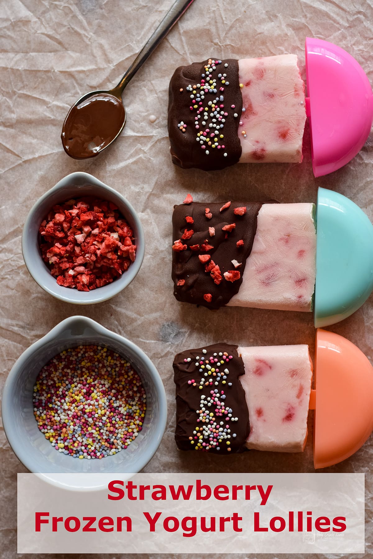 Strawberry Greek Yogurt Lollies Only Crumbs Remain