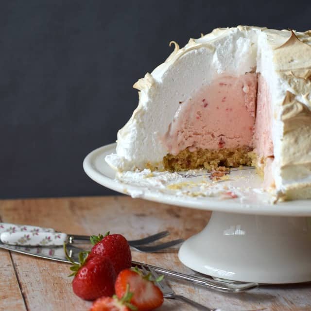 Strawberry Baked Alaska | Only Crumbs Remain