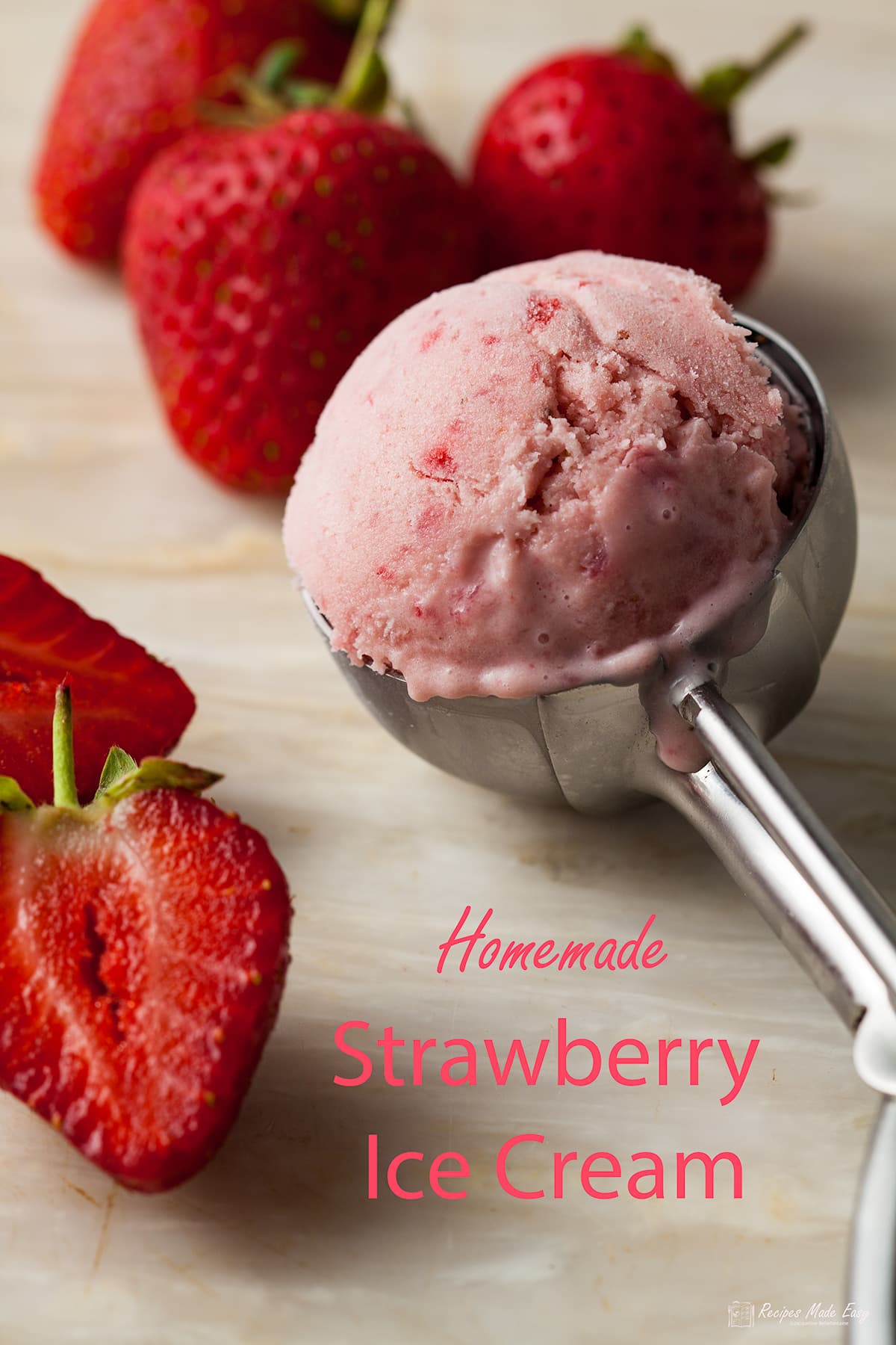 Homemade Strawberry Ice Cream Only Crumbs Remain