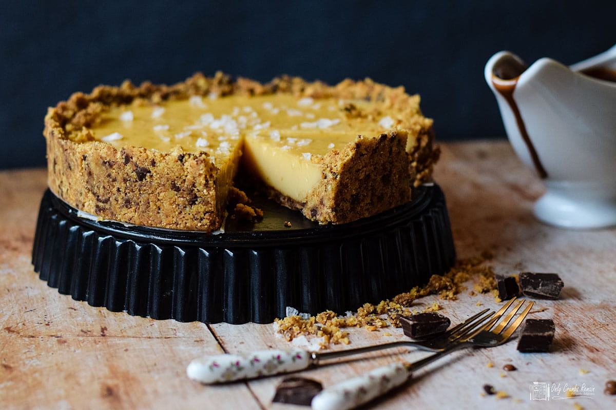 Salted Caramel Pie with Chocolate Sauce! Only Crumbs Remain