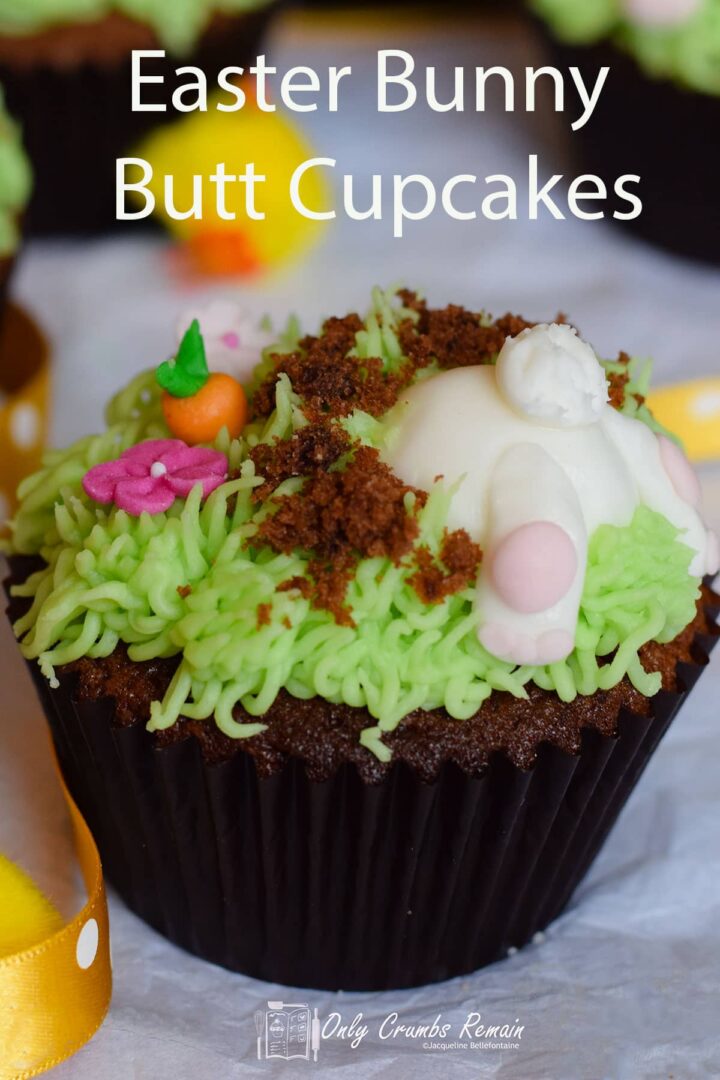 Easter bunny butt cupcake.