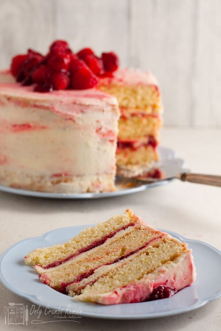 Lemon and Raspberry Layer Cake | Only Crumbs Remain