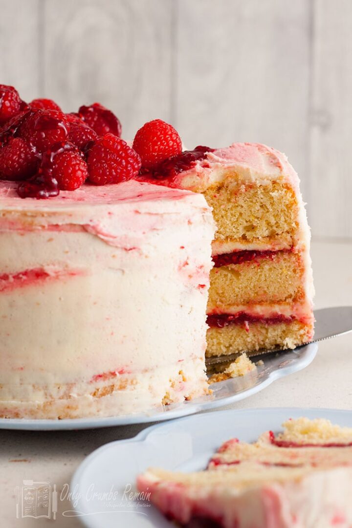 Lemon and Raspberry Layer Cake | Only Crumbs Remain