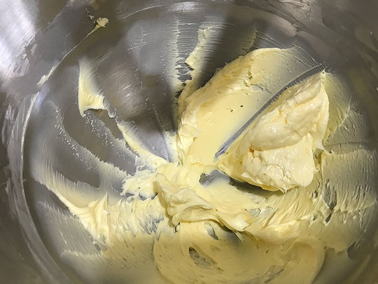 softened butter in bowl