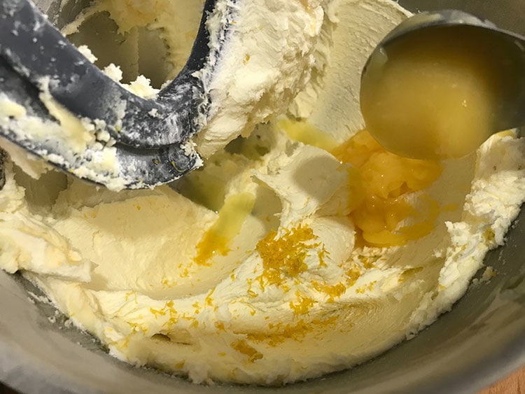 lemon juice and zest added to butter cream