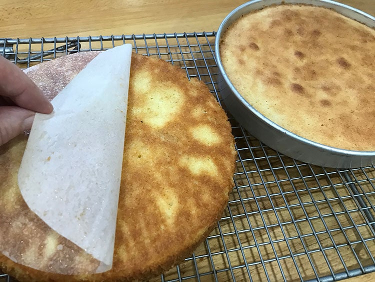 cakes on cooling rack