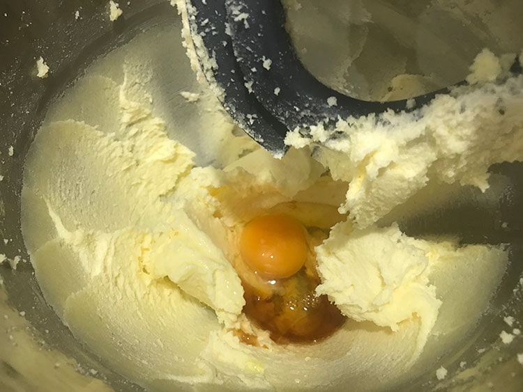 egg in the mixing bowl