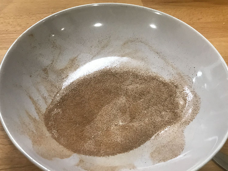bowl of cinnamon sugar