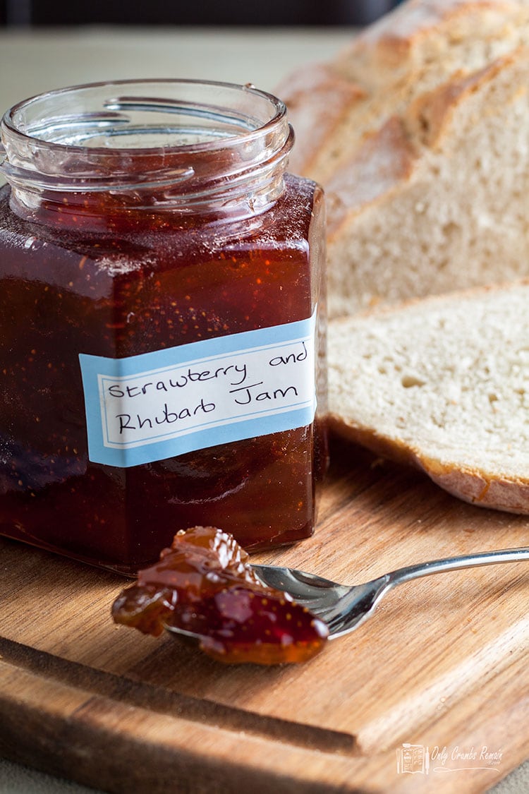 Strawberry and Rhubarb Jam | Only Crumbs Remain