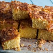 pieces of pineapple and coconut traybake
