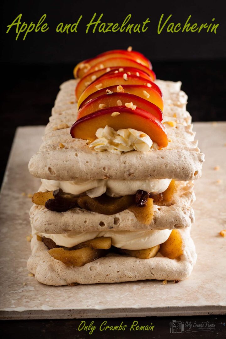 apple and hazelnut vacherin.