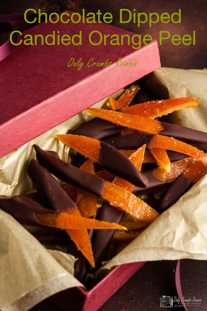 Chocolate Dipped Candied Orange Peel | Only Crumbs Remain