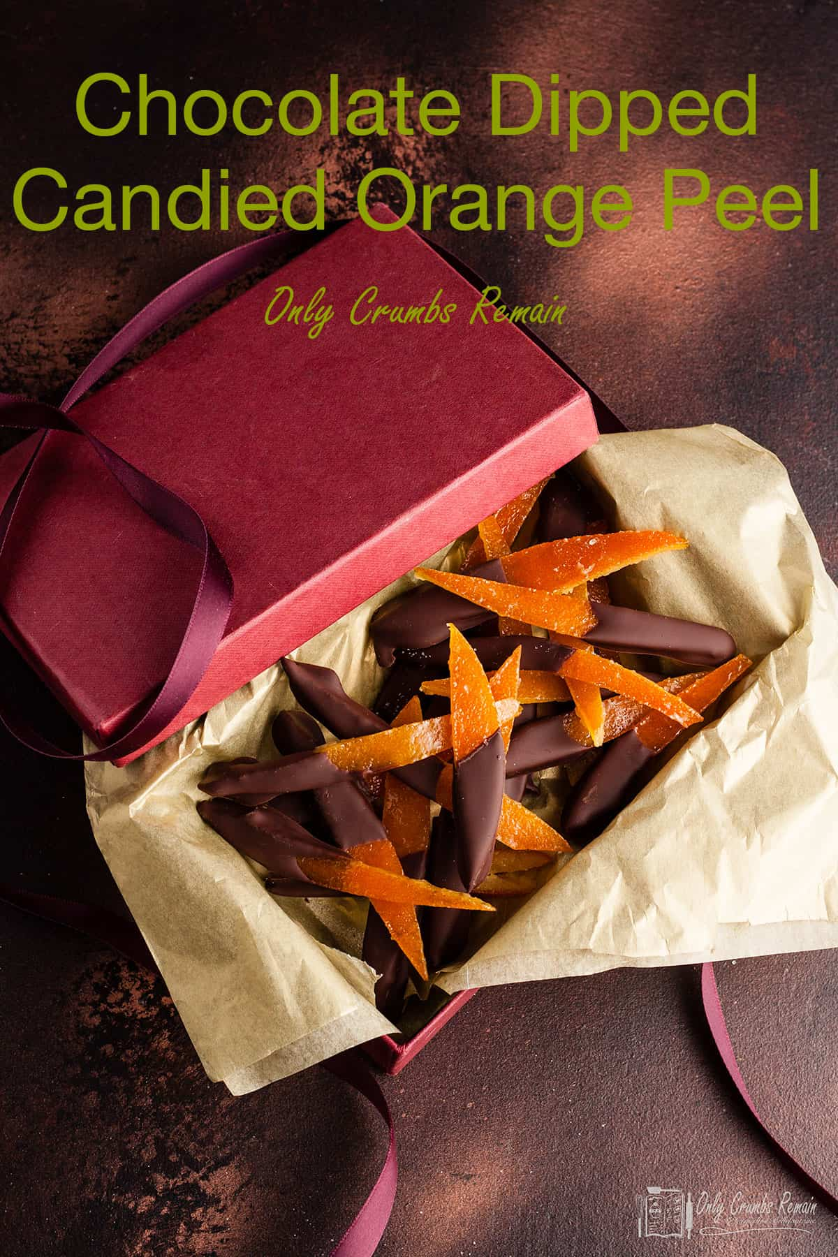 Chocolate Dipped Candied Orange Peel | Only Crumbs Remain