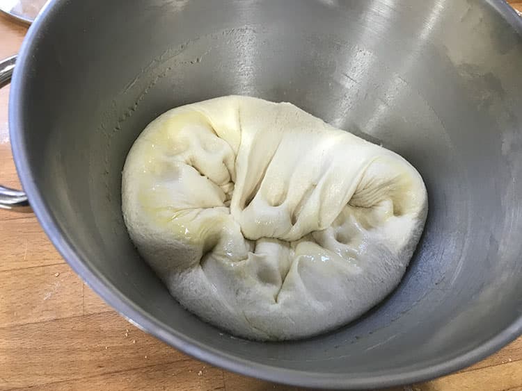 dough after knocking back