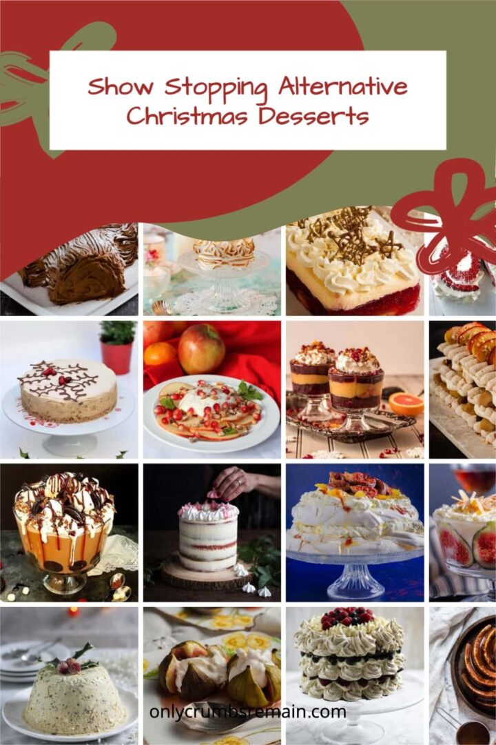 collage of Christmas Desserts for pinterest