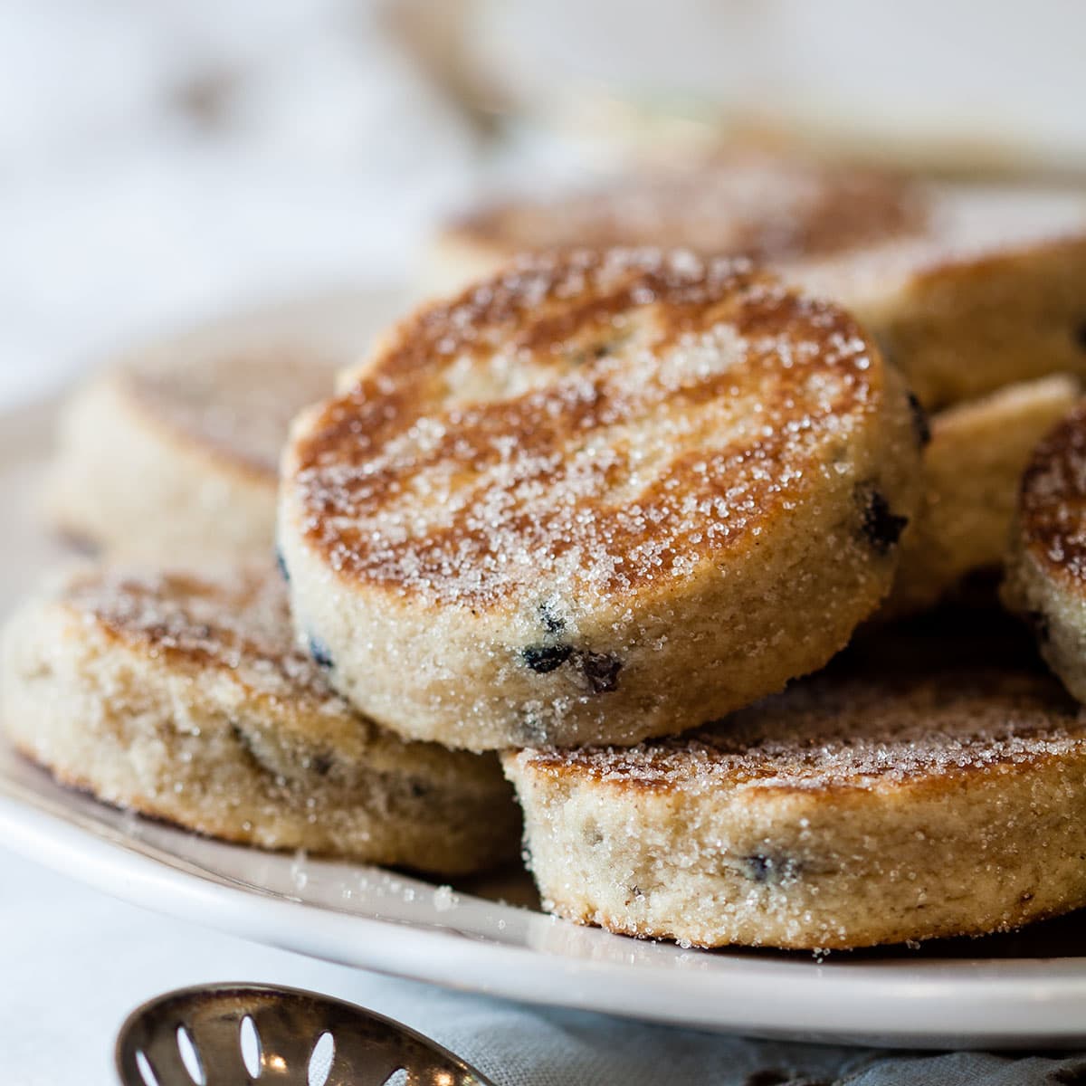 plate of Welsh cakes.