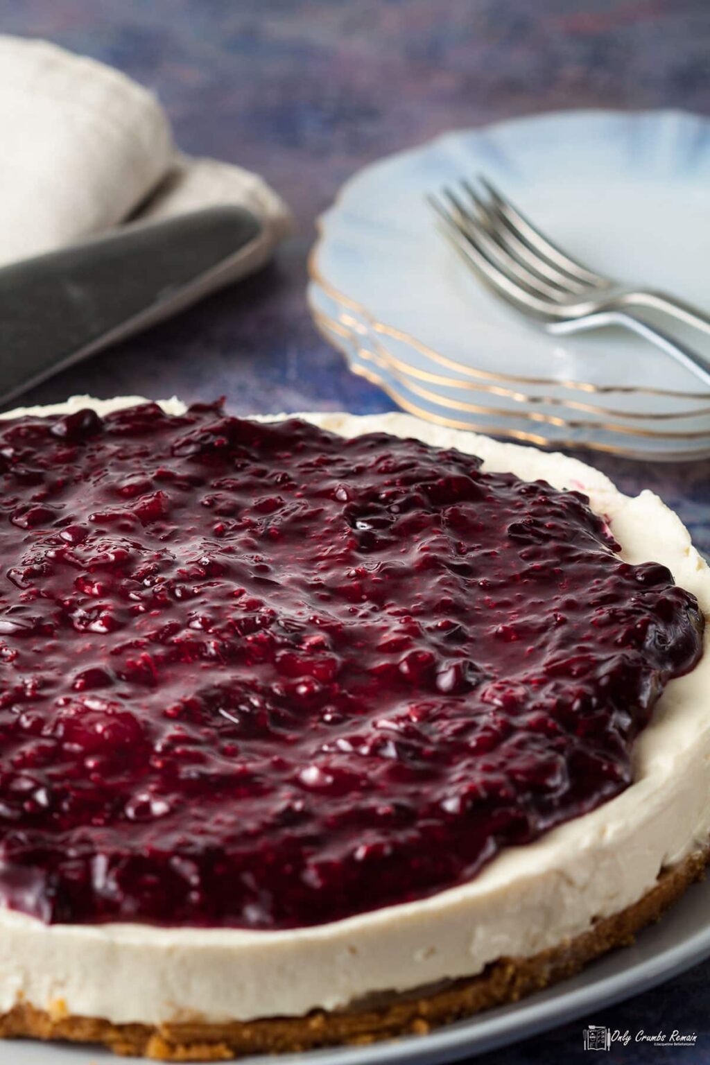 No-bake Blackcurrant Cheesecake | Only Crumbs Remain