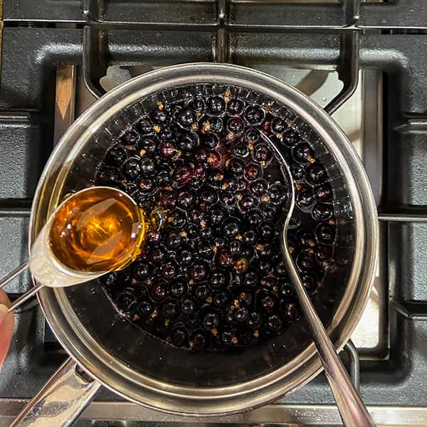 adding golden syrup.