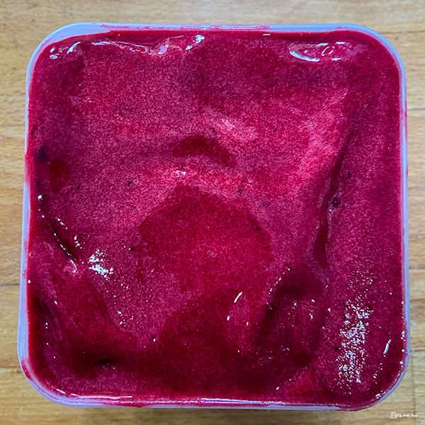 sorbet before fully frozen.