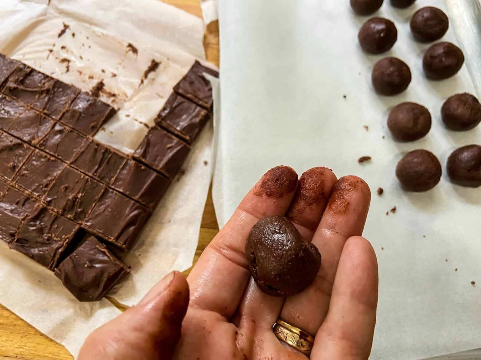 White chocolate Baileys Truffles Only Crumbs Remain