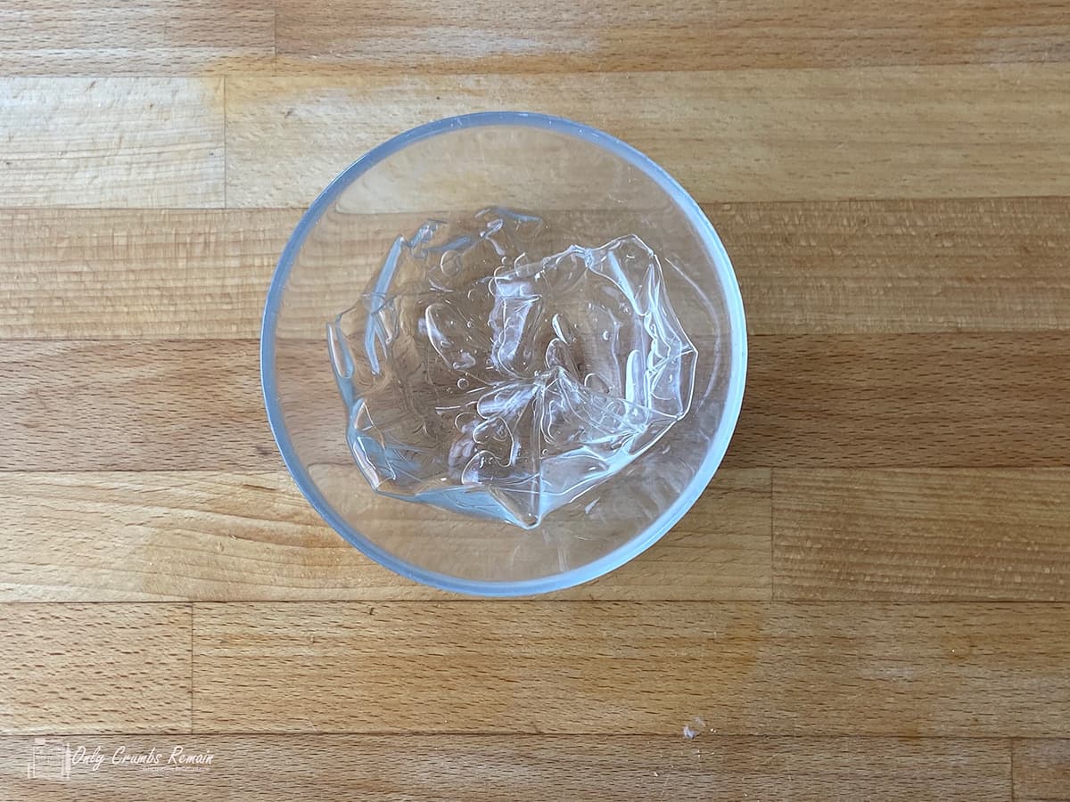 softened gelatine sheet in small bowl.